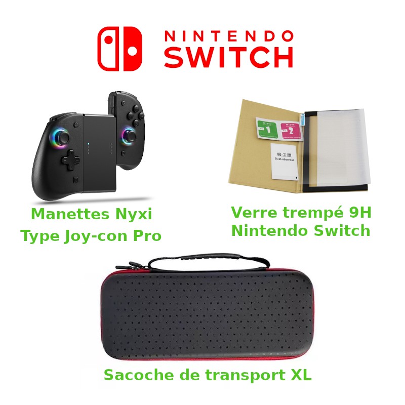 NYXI LED Manette Switch, Manette Switch sans Fil pour Switch