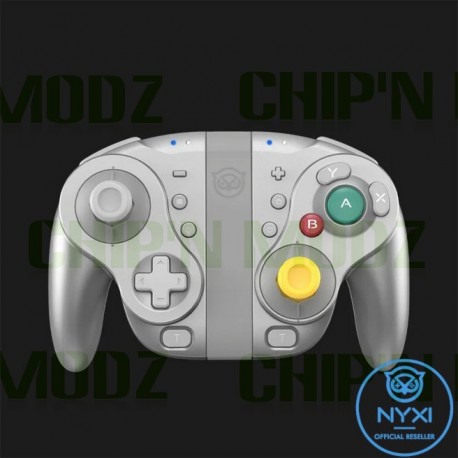 Manette Nyxi WIZARD GRIS ARGENT (SILVER) - Gamecube Retro Style