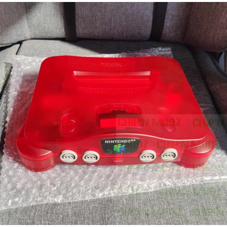 Console N64 EUR Mod RGB "N64RGB" - Coque Custom Rouge Transparente